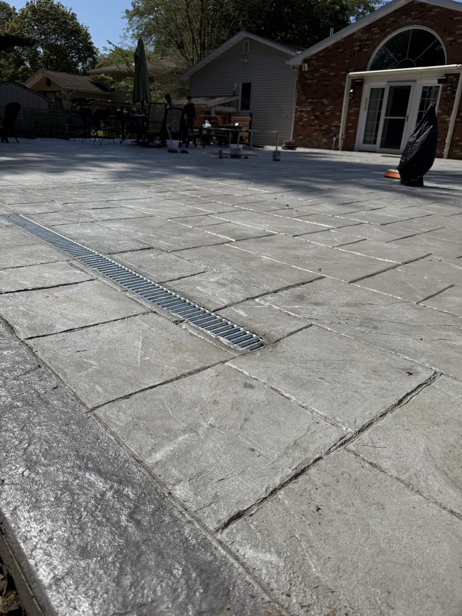 Stamped concrete pattern detail — Orange County, NY