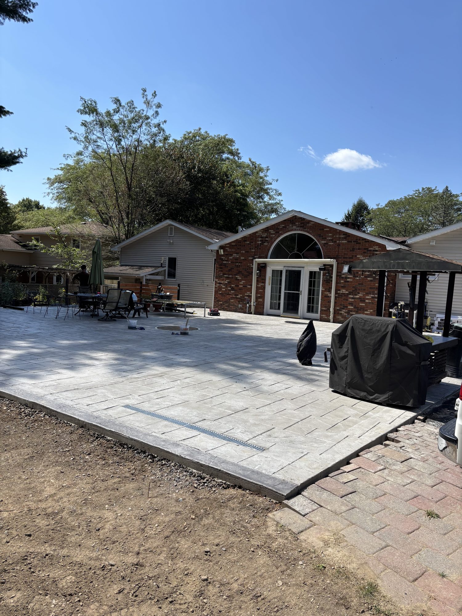 Stamped concrete patio — Orange County, NY