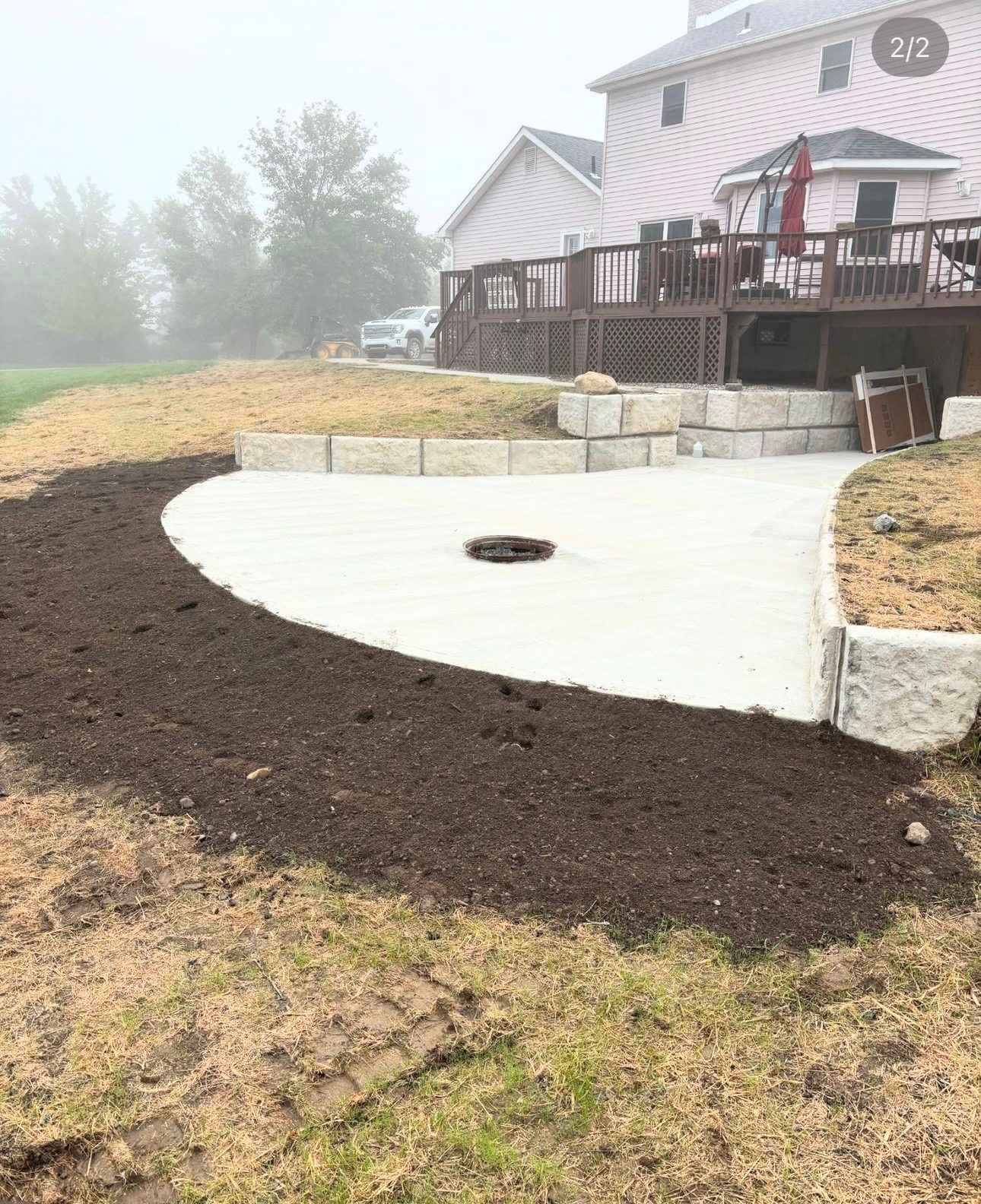 Broomed concrete patio — Hudson Valley, NY