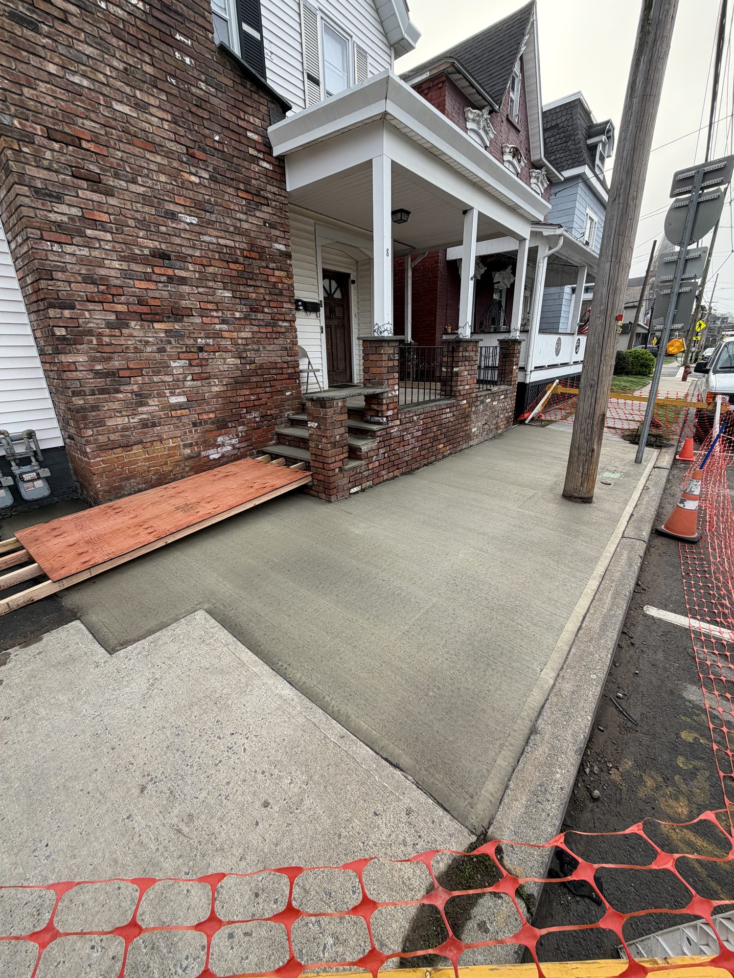 Broomed concrete patio — Orange County, NY
