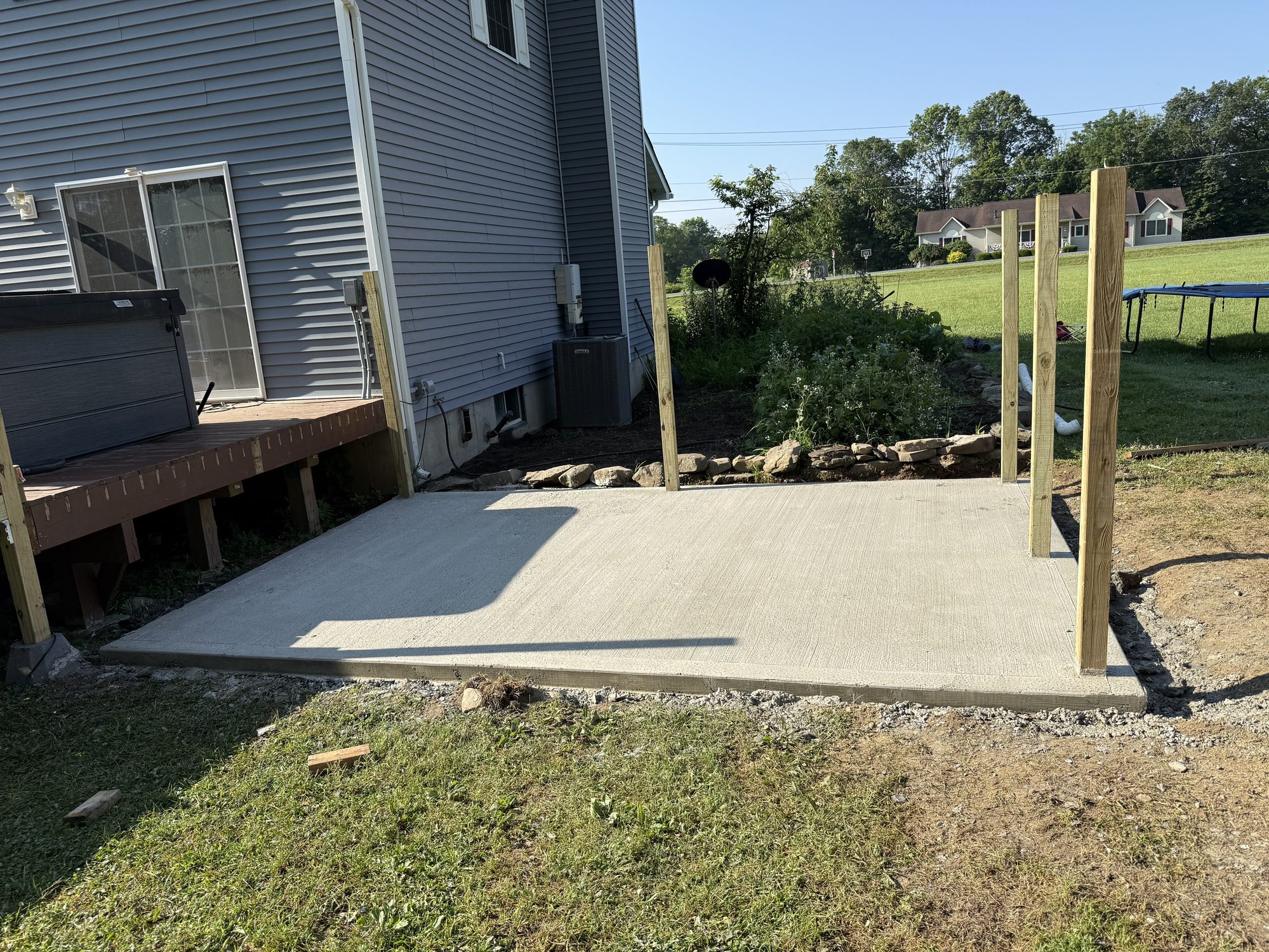 Broomed concrete patio — Ulster County, NY