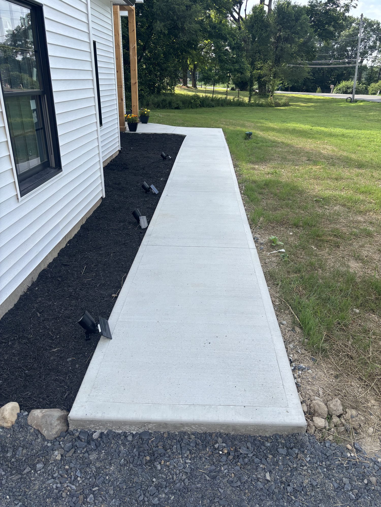 Broomed concrete sidewalk — Hudson Valley, NY