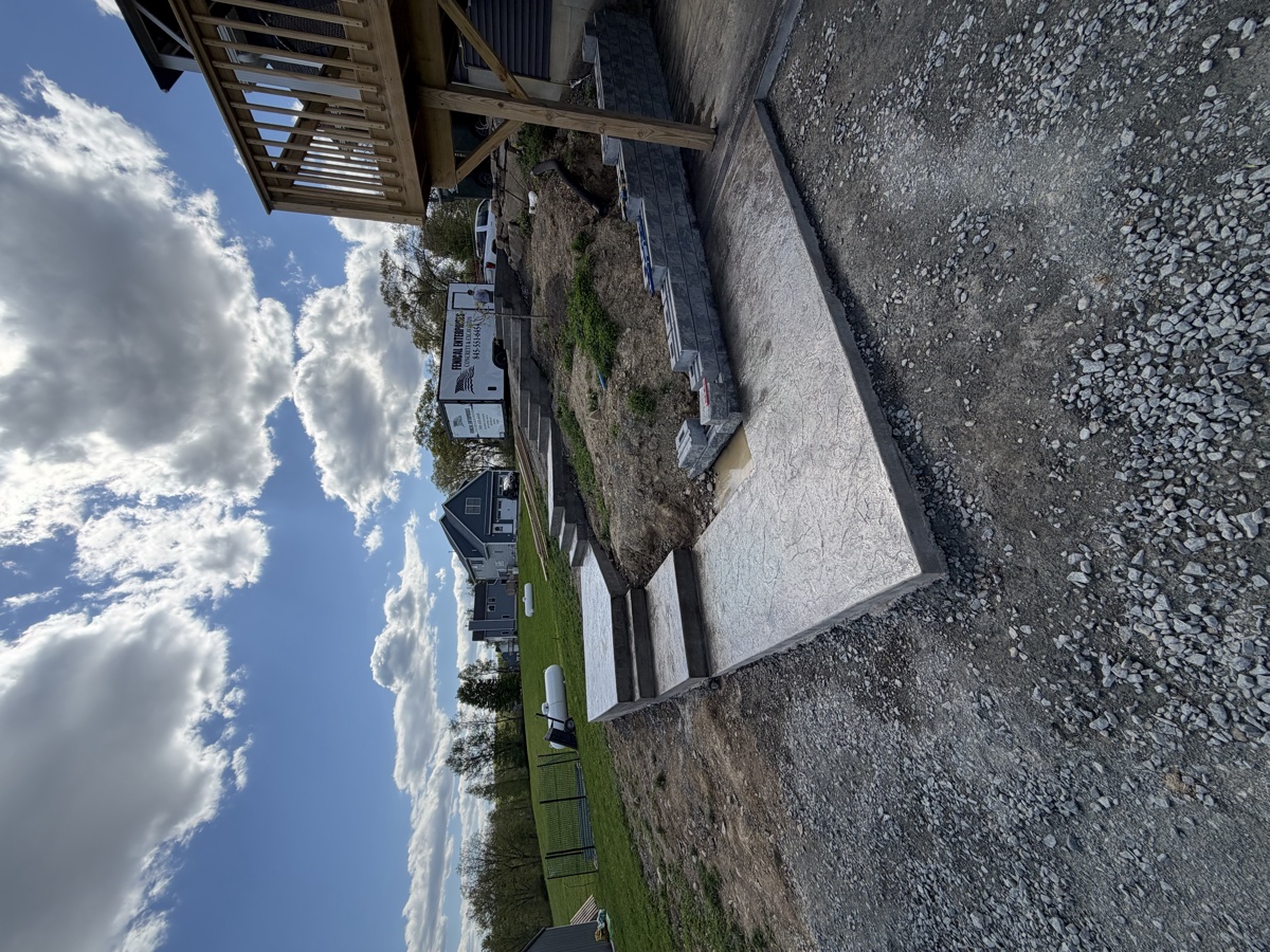 Stamped concrete stairs — Middletown, NY