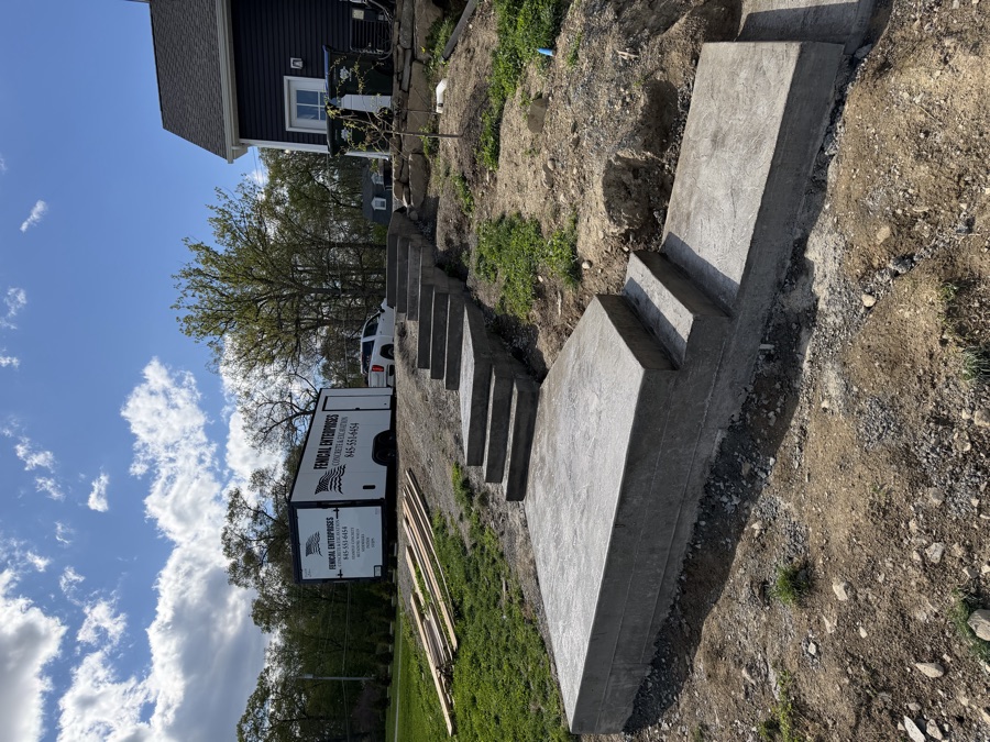 Stamped concrete stairs — Middletown, NY