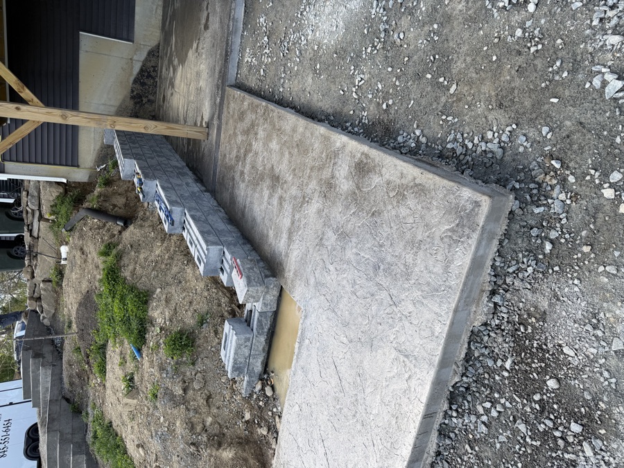 Stamped concrete stairs — Middletown, NY