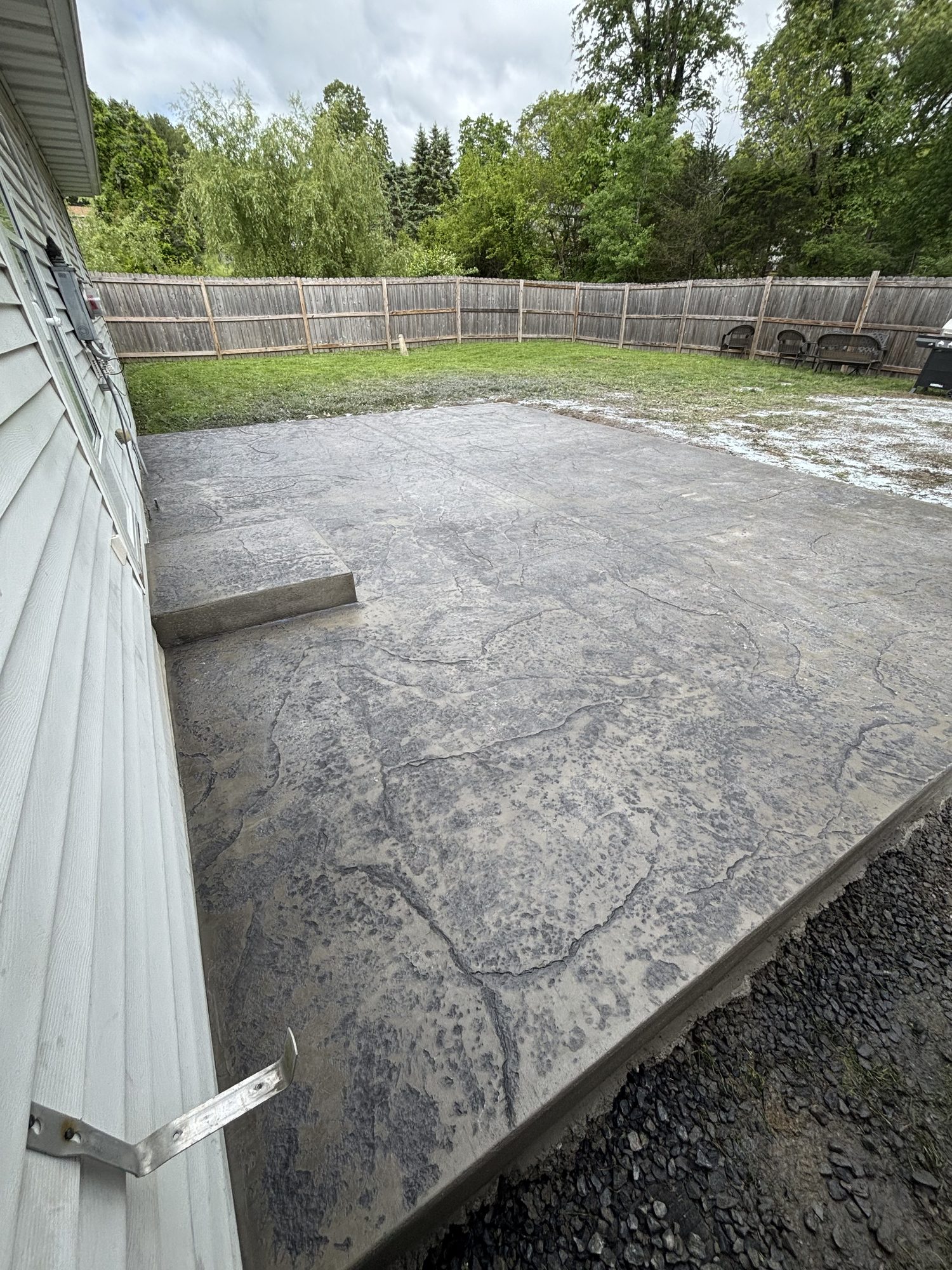 Stamped concrete patio — Sullivan County, NY