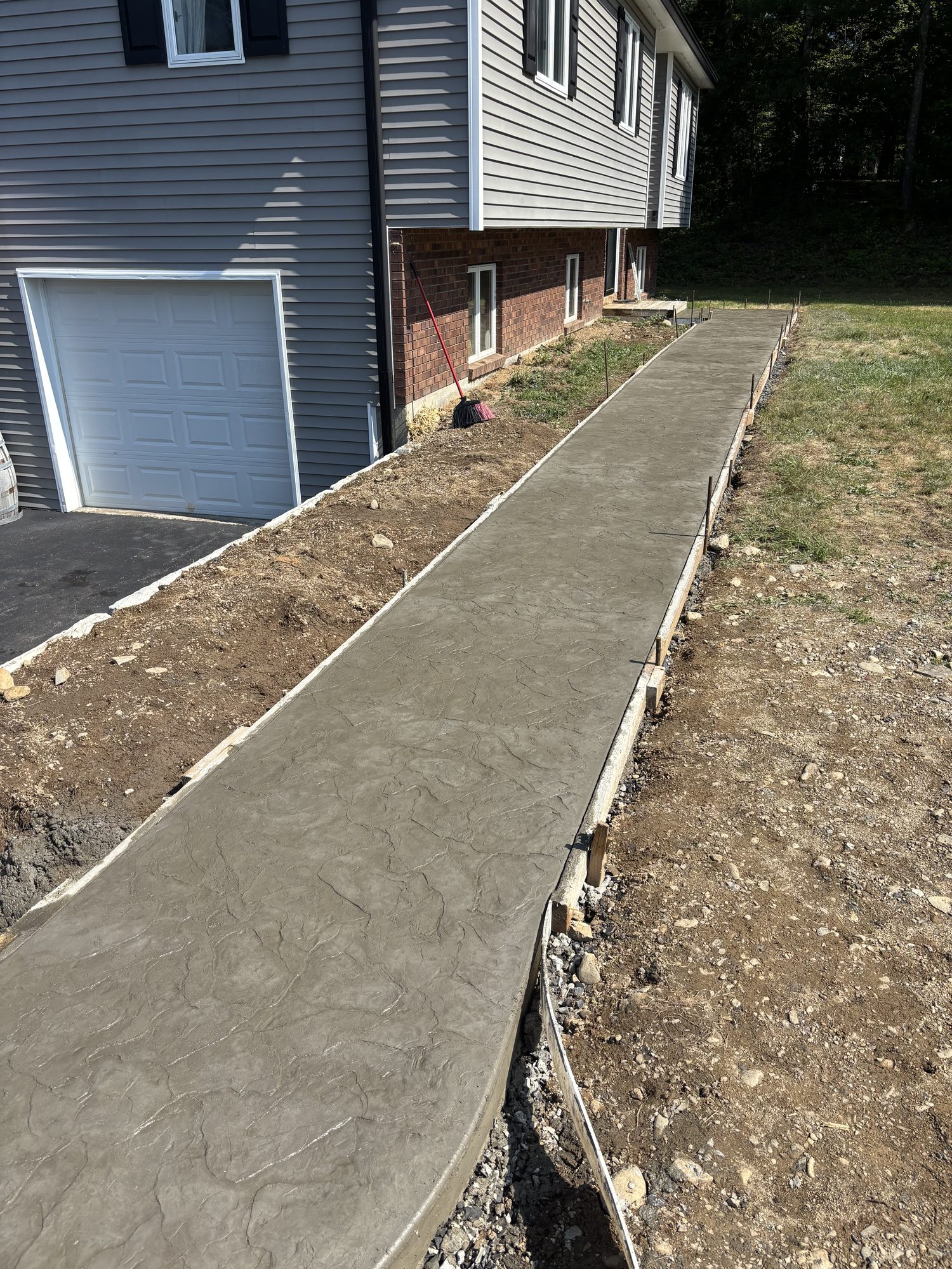 Stamped concrete sidewalk — Orange County, NY